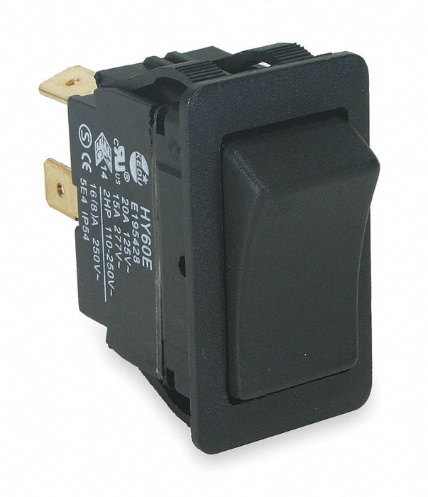 RockerSwitch NoLens/Lamp Black On/Off
