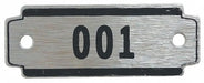 NmbPlt 1 to 10 Slvr w/Blk Lettering PK10