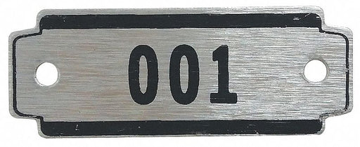 NmbPlt 51 to 100 Slvr w/Blk Letter PK50