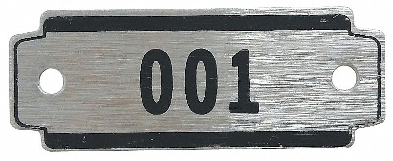 NmbPlt 51 to 100 Slvr w/Blk Letter PK50