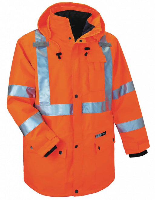 Hooded Jacket Insulated Orange 4XL