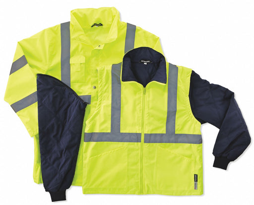 Hooded Jacket Insulated Lime/Black 2XL