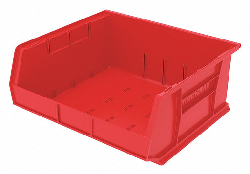 F8696 Hang and Stack Bin Red Plastic 7 in