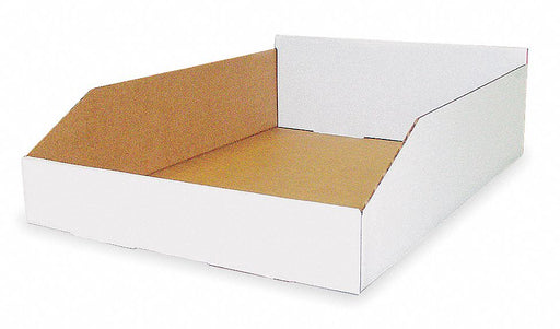 Corr Shelf Bin White Cardboard 4 3/4 in