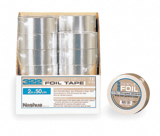 Foil Tape 1 7/8 in x 50 1/4 yd Aluminum