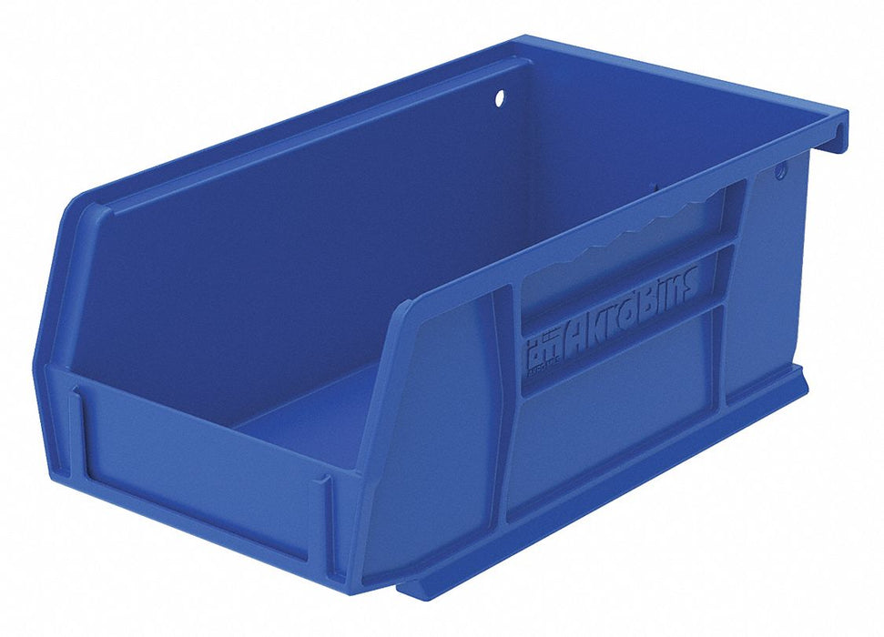 F8647 Hang and Stack Bin Blue Plastic 3 in