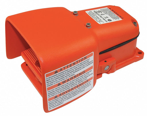 FootSwtch Orange CastIron SPDT Momentary
