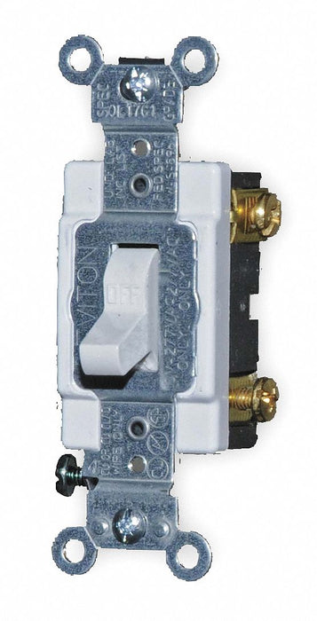 Wall Switch White 20 A Single Pole 2 hp
