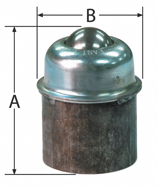 Ball Transfer Threaded Pipe 1-1/2 Ball D
