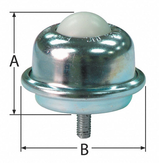 Ball Transfer Threaded Pipe 1-1/2 Ball D