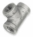 Tee Malleable Iron 2 1/2 x 2 1/2 x 1 in