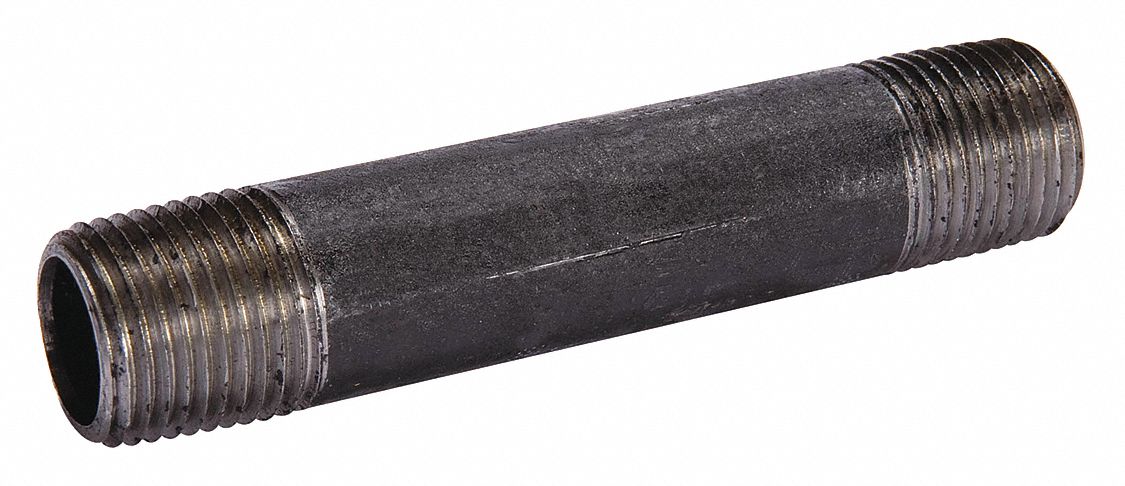 Black Pipe Nipple Threaded 4x5 In