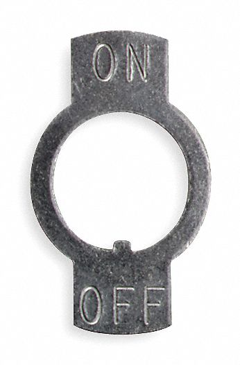 IndicatorPlate On/Off Gry/Gry Round PK25