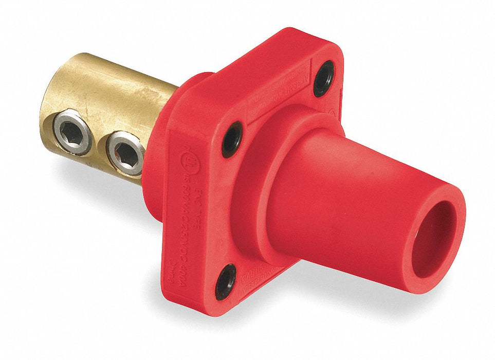 Recpt Red Female Double Set Screw 400 A