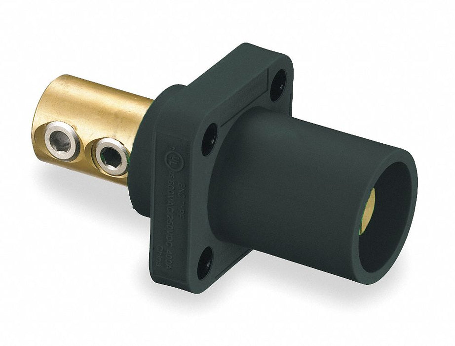 Recpt Black Male Double Set Screw 400 A
