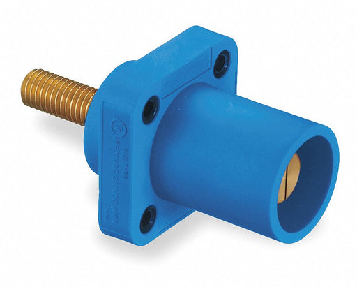 Recpt Blue Male Double Set Screw 400 A