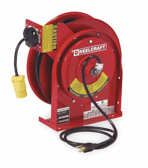 Cord Reel 50ft 16 AWG Connector 120VAC