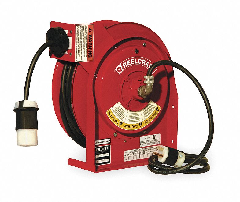 Extension Cord Reel Red 45 ft 12 AWG