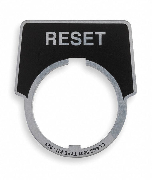 LegendPlate Reset Silver/Blk Half-Round
