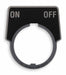 LegendPlate On-Off Silver/Blk Half-Round