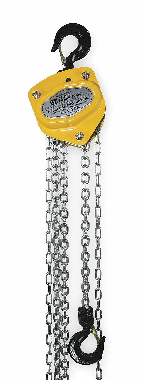 Manual Chain Hoist 2000 lb Lift 10 ft.