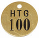 Numbered Valve Tag Gold PK25