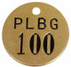 Numbered Valve Tag Gold PK25