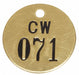 Numbered Valve Tag Gold PK25