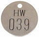 Numbered Valve Tag Silver PK25