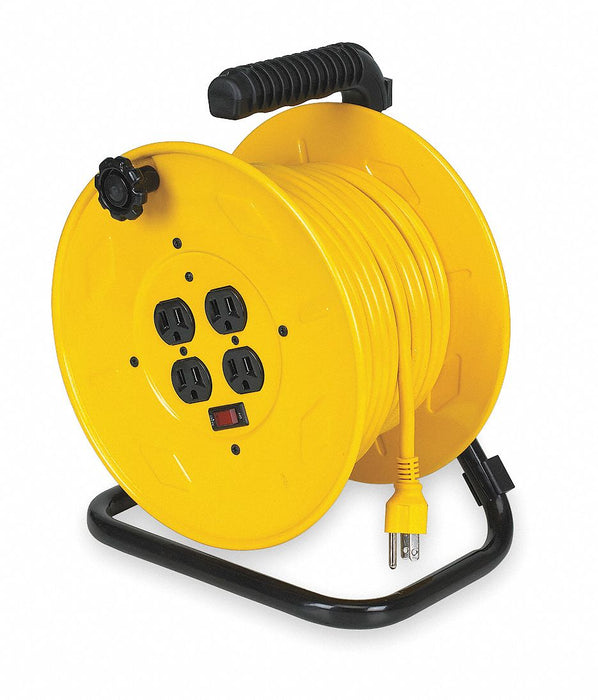 Cord Reel 80ft 14 AWG Receptacle 120VAC