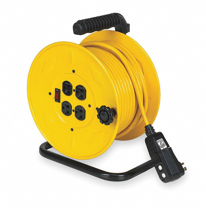 Cord Reel 80ft 14 AWG Receptacle 120VAC