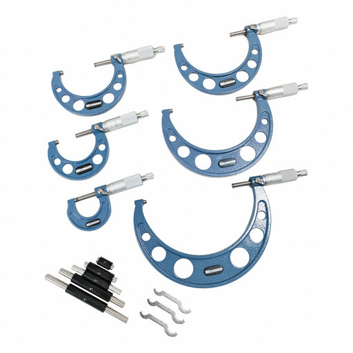 Outside Micrometer Set 6 Pc 1-6 In