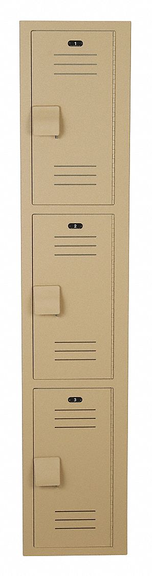 F9037 Lckr 3x1Lckr Beige 72 x15 x18 Assm