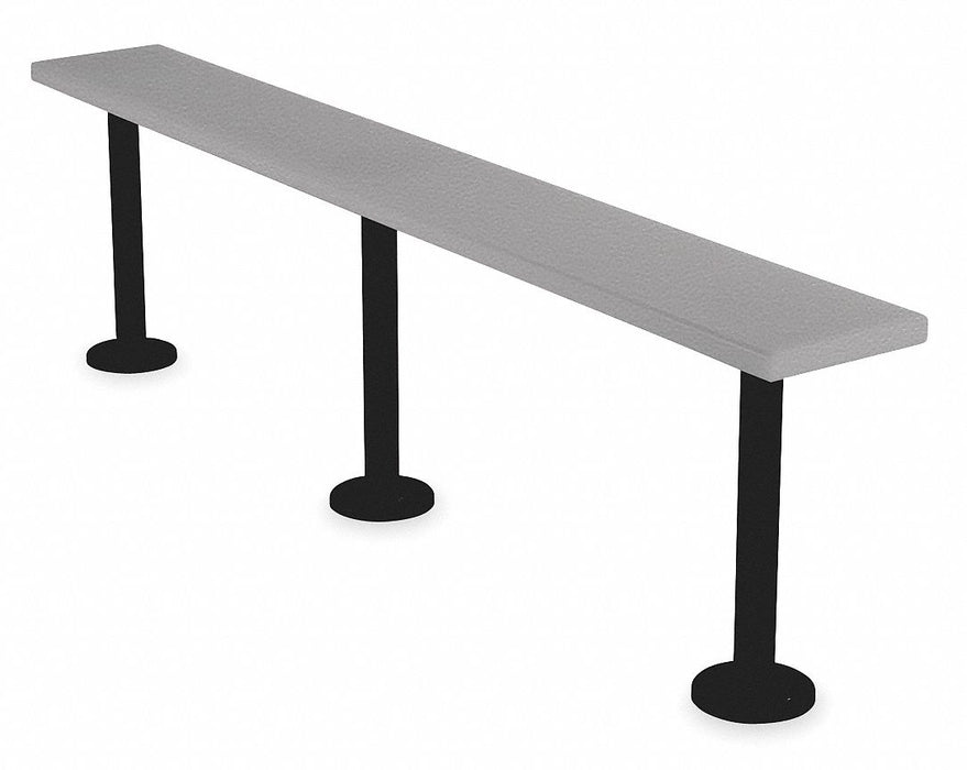 F9049 Pedestal Bench 3ft Wide Gray