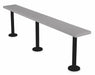 F9049 Pedestal Bench 3ft Wide Gray