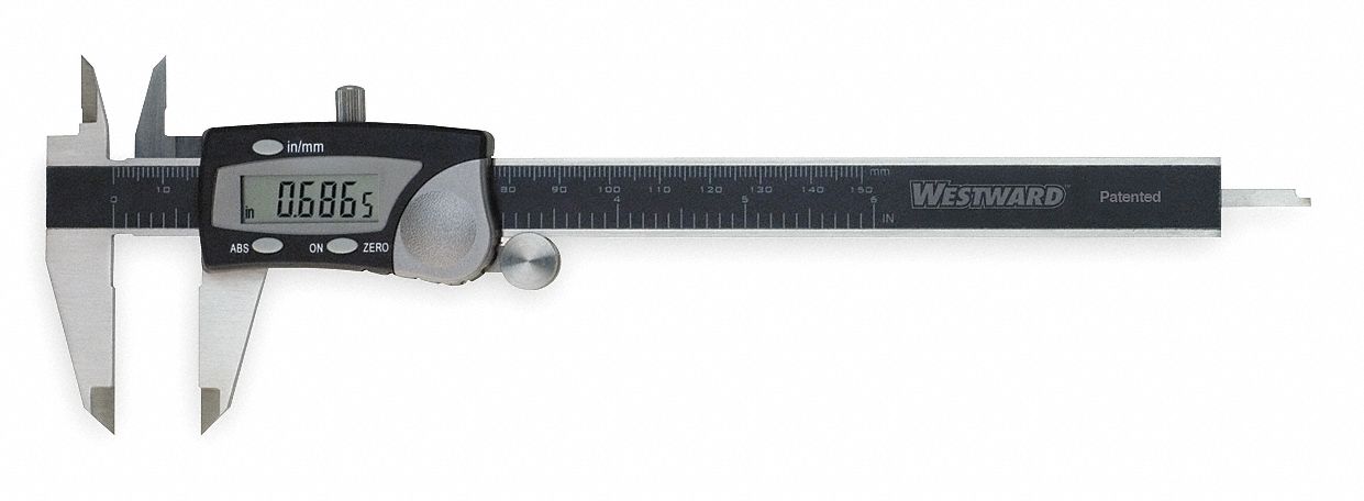 Digital Caliper 0-6 In 1.56 In Deep Jaw