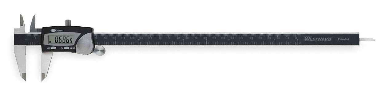 Digital Caliper 0-12 In 2.40 In Deep Jaw