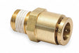 Strt Brass Push-Fit3/8in NPTF1/8in