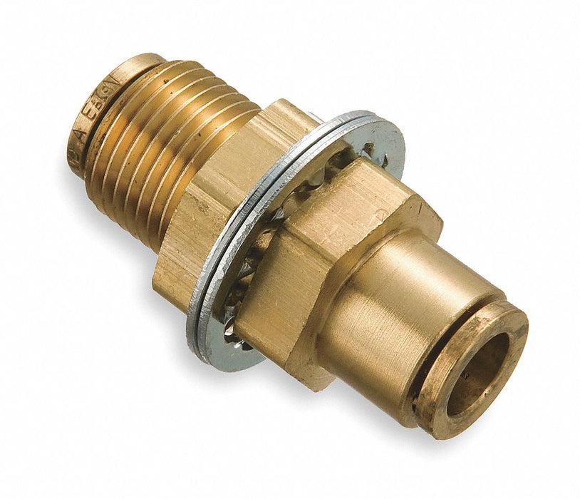 Strt Brass Push-Fit1/4in NPTF1/4in