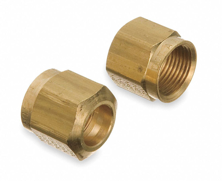 Nut Brass Compression 1/4 in PK10
