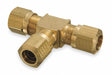 Tee Brass Comp3/8 Comp3/8 Comp1/4 