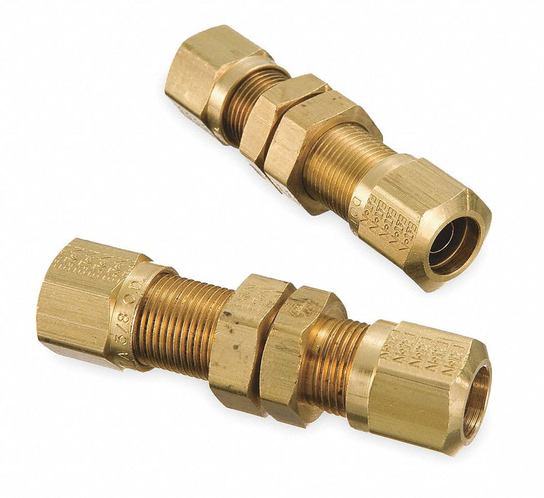 Strt Brass Comp. 1/4 in Comp. 3/8 in