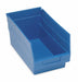 E5729 Shelf Bin Blue Polypropylene 6 in