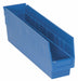 E5732 Shelf Bin Blue Polypropylene 6 in