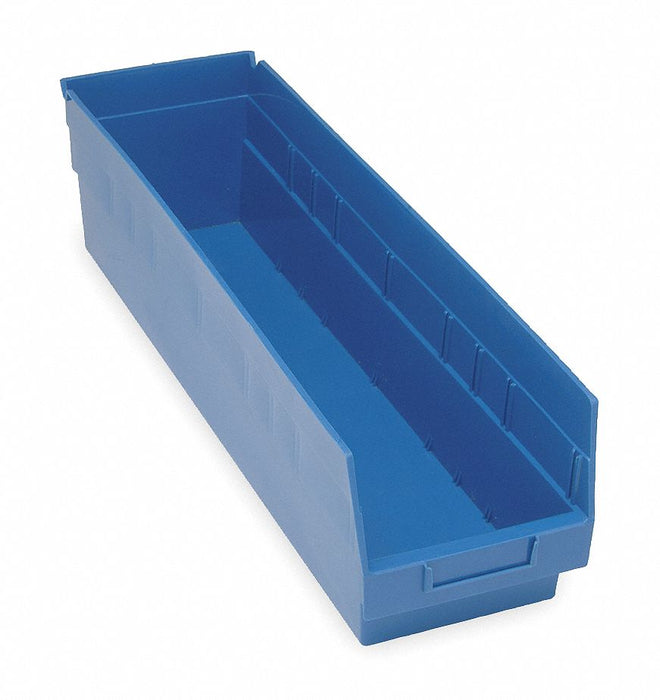 E5736 Shelf Bin Blue Polypropylene 6 in