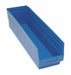 E5736 Shelf Bin Blue Polypropylene 6 in