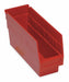 D5563 Shelf Bin Red Polypropylene 6 in