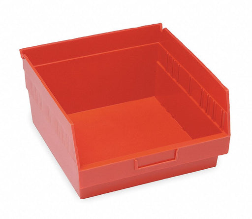 E5731 Shelf Bin Red Polypropylene 6 in