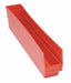 E5735 Shelf Bin Red Polypropylene 6 in