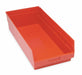 E5738 Shelf Bin Red Polypropylene 6 in